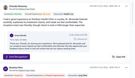 A Google review with a generated reply ready to send